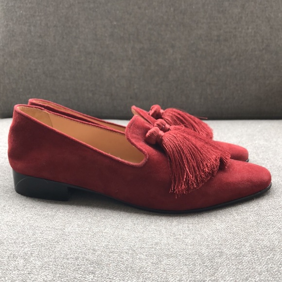 SCHUTZ Tasseled Suede Leather Flats/Loafers - Made in Brazil - Picture 6 of 12